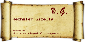 Wechsler Gizella névjegykártya